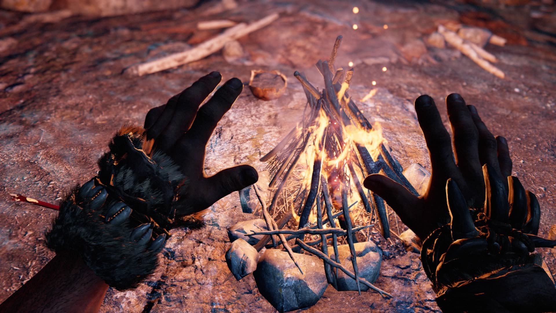 Savoir faire du feu, une figure imposée de la survie dans Far Cry Primal... Savoir faire du feu, une figure imposée de la survie dans Far Cry Primal...