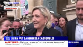 "C'est une victoire différée": les mots de Marine Le Pen lors de l'arrivée des députés RN à l'Assemblée