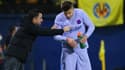 Piqué avec Xavi lors d'un match du Barça