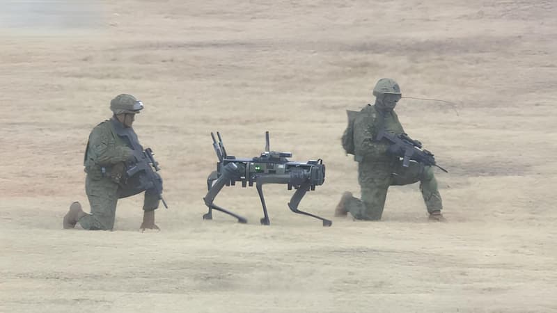 "Une opération inédite": au cours d’un exercice d’assaut aéroporté, l’armée japonaise a déployé des chiens robots pour la première fois