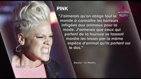 Pink totalement nue pour la PETA : "J'espère que les porteurs de fourrure se feront mordre le cul"