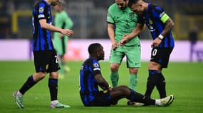 Marcus Thuram blessé lors d'Inter-Atlético, le 20 février 2024