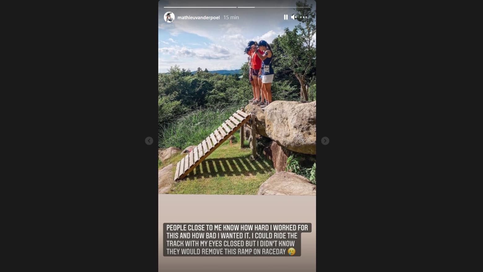 La story de Mathieu Van der Poel sur Instagram La story de Mathieu Van der Poel sur Instagram