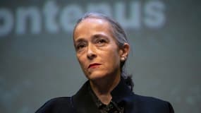 La présidente du groupe France Télévisions Delphine Ernotte assiste à une conférence à La Rochelle (Charente-Maritime), le 16 septembre 2022