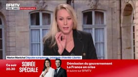 Crise politique: "Nous arrivons au bout du bricolage gouvernemental", assure Marion Maréchal, députée européenne, présidente d'Identité-Libertés