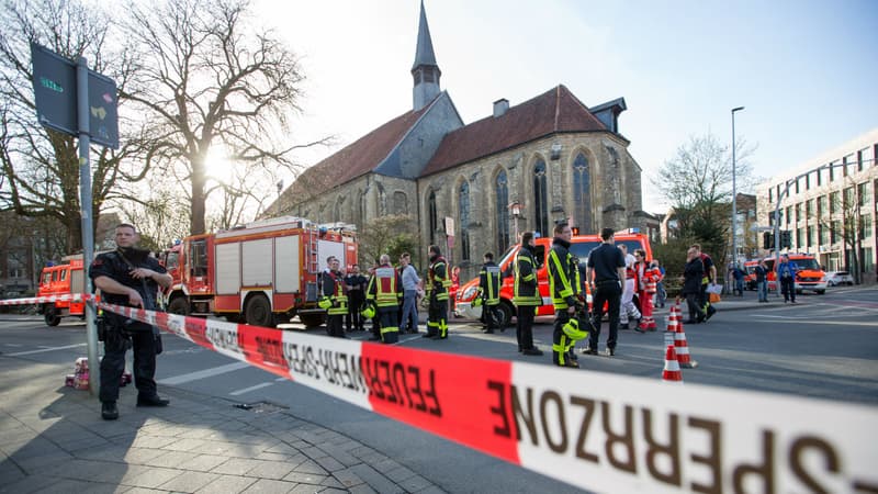 Des forces de police à Münster, en Allemagne, le 7 avril 2018. 