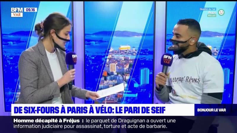 De Six-Fours à Paris en vélo: le pari de Seif