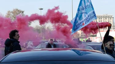 Des chauffeurs de VTC le 15 décembre dernier