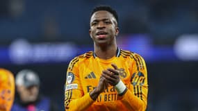 Vinicius lors du barrage aller de Ligue des champions entre le Real Madrid et Manchester City - le 11/02/2025