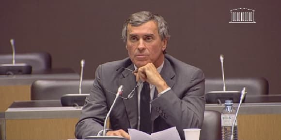 Jérôme Cahuzac, mercredi, répondant aux questions de la commission d'enquête parlementaire.