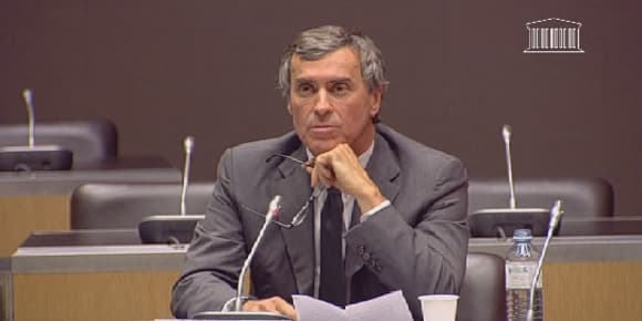 Jérôme Cahuzac, mercredi, répondant aux questions de la commission d'enquête parlementaire. Jérôme Cahuzac, mercredi, répondant aux questions de la commission d'enquête parlementaire.
