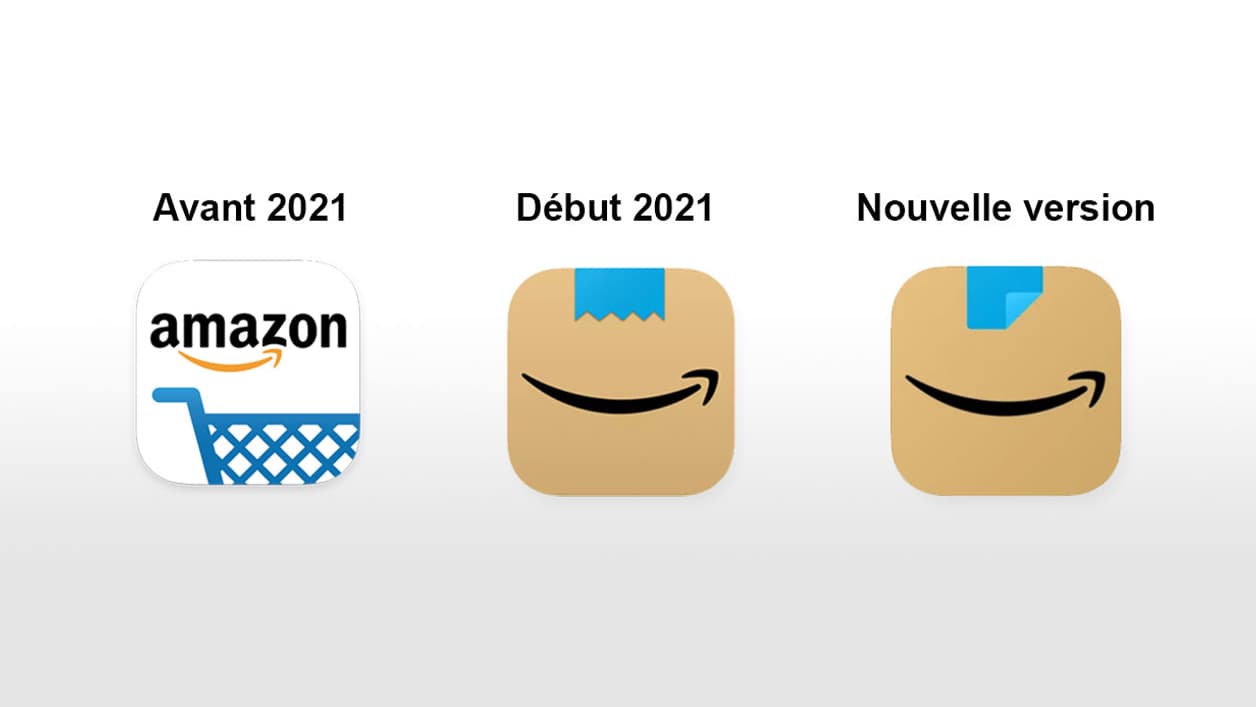 Les différentes icônes de l'application Amazon
