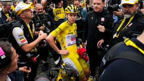 Tadej Pogacar après son sacre sur le Tour de France 2025, le 27 juillet 2025