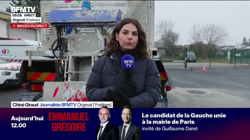 Les premiers flocons commencent à tomber à Orgeval, dans les Yvelines