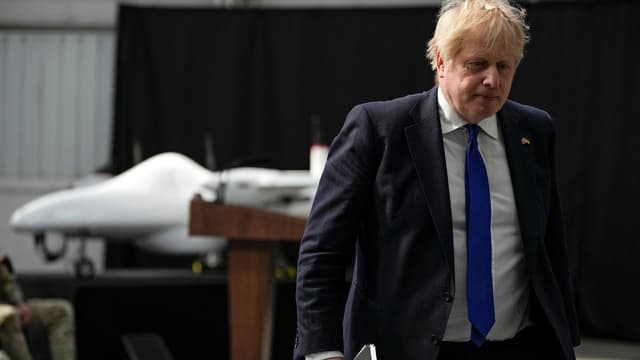 Boris Johnson, le 1' avril, après son discours sur l'immigration. 