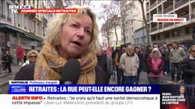 À Lyon, Nathalie manifeste contre la réforme des retraites qu'elle juge "injuste et sexiste"