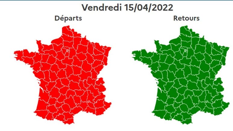 Ce vendredi 15 avril est classé rouge dans le sens des départs par Bison Futé et ce dans toute la France. 