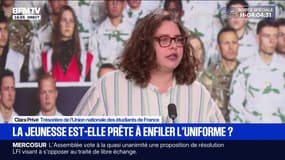 "La jeunesse n'a pas envie de ce service militaire", assure Clara Privé, trésorière de l'Unef