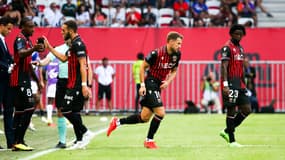 Des joueurs de l'OGC Nice, à Nice le 14 août 2022