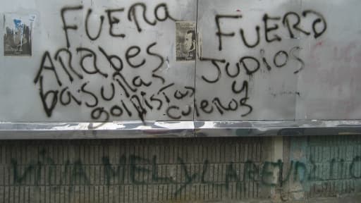 Un graffiti antisémite à San Pedro au Honduras