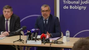 Le procureur de Bobigny Eric Mathais le 24 octobre lors d'une conférence de presse.