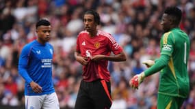 Le premier match de Leny Yoro avec Manchester United face aux Rangers le 20 juillet 2024