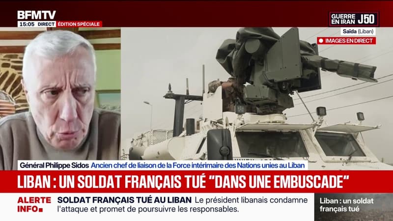 Soldat français tué au Liban: "Un acte de guerre contre la Finul et spécifiquement contre le contingent français", juge le général Philippe Sidos, ancien chef de liaison de la Finul