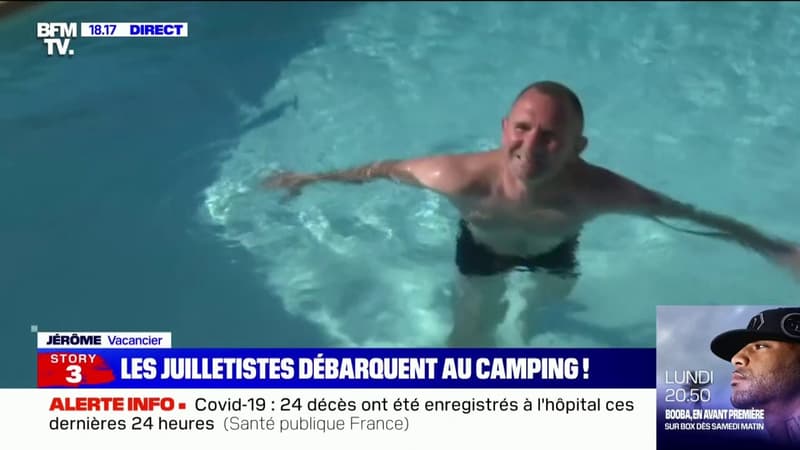 "Ça fait du bien": après plusieurs semaines de vacances annulées, ce vacancier profite du camping dans le Var