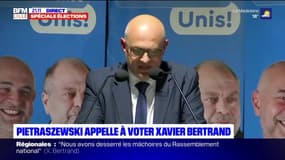 Hauts-de-France: Laurent Pietraszewski appelle à voter Xavier Bertrand au second tour