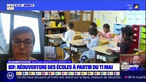  "On s'oppose à l'ouverture des écoles parisiennes le 11 mai (...) Le virus circule encore beaucoup trop" , estime Elisabeth Kutas, secrétaire départementale du SNUIPP-FSU 75