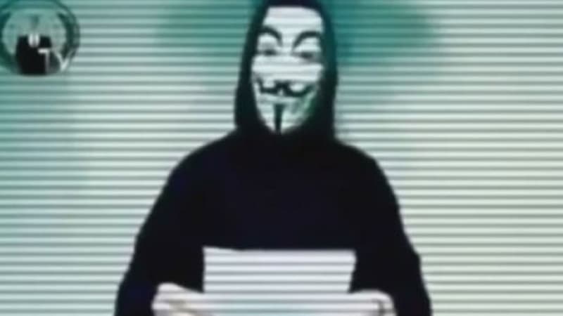 Capture d'écran d'une vidéo des Anonymous