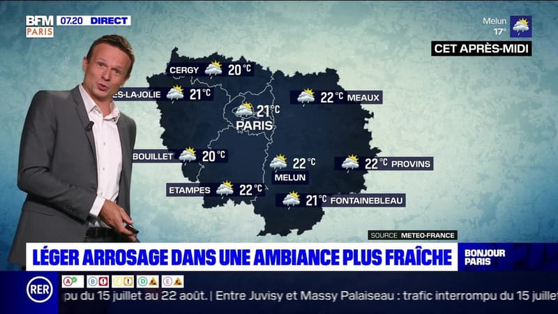 Météo Paris-Ile de France du 3 août: Léger arrosage dans une ambiance plus fraîche