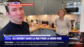 "J'ai mon petit t-shirt spécial manif": Cédric Faiche aux côtés d'une enseignante pour la huitième journée de mobilisation