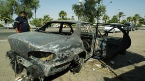 Le site où des "mercenaires" de  la société de sécurité privée américaine Blackwater ont ouvert le feu, à Bagdad le 24 septembre 2007, tuant des civils