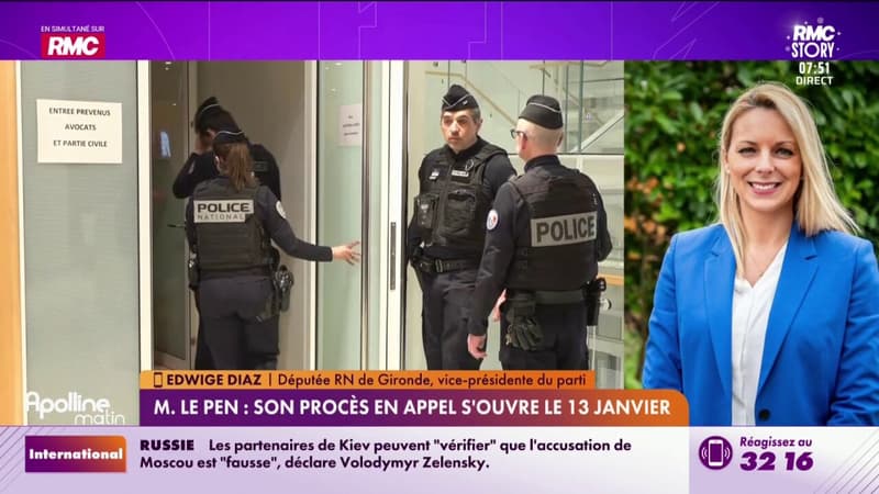 Marine Le Pen: "Nous espérons que le procès en appel reconnaîtra son innocence"