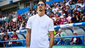 Zlatan Ibrahimovic lors d'un match de Serie A de l'AC Milan contre Sassuolo, le 14/04/2024