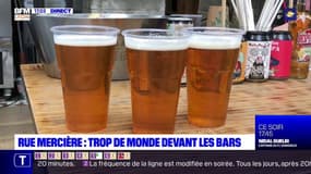 Rue Mercière : trop de monde devant les bars 