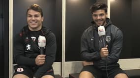 Antoine Dupont et Romain Ntamack