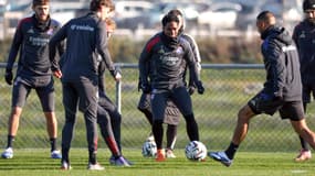 Endrick lors de l'entraînement avec l'OL, le 2 janvier 2026