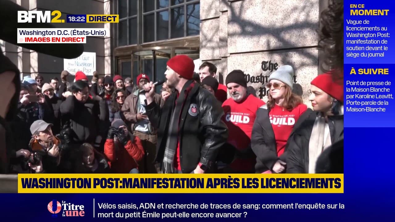 "Ces licenciements sont honteux": manifestation de soutien après la vague de licenciements au Washington Post Kép