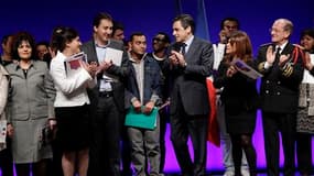 François Fillon, lors d'une cérémonie de remise de décrets de naturalisation à la préfecture de police de Paris.