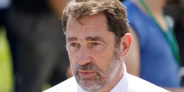 Le président du groupe LREM à l'Assemblée nationale Christophe Castaner, lors du meeting d'Emmanuel Macron à Marseille le 16 avril 2022