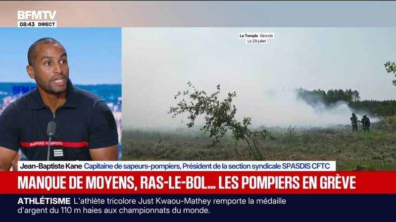 Pompiers en grève ce jeudi: "Notre modèle ne convient plus", affirme Jean-Baptiste Kane, capitaine de sapeurs-pompiers