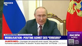 Russie: Vladimir Poutine reconnaît "des erreurs dans la mobilisation des citoyens"