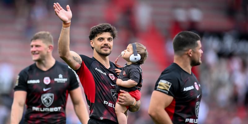 Le joueur du Stade Toulousain Romain Ntamack après l'avant-dernière journée de Top 14, 1er juin 2025