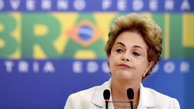 Dilma Rousseff, le 12 avril 2016.