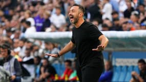 Roberto De Zerbi lors d'OM-Nice, le 14 septembre 2024.