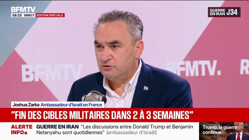 Guerre au Moyen-Orient: "Nous n'avons aucun problème avec le peuple iranien", affirme Joshua Zarka, ambassadeur d'Israël en France