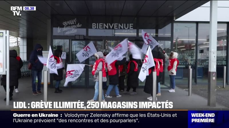 Grève illimitée chez Lidl: 250 magasins impactés