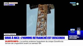 Nice: l'homme monté sur une grue du chantier Iconic est redescendu